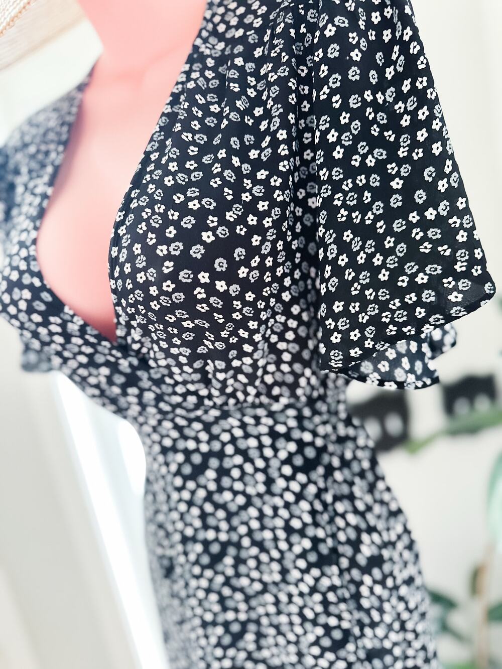 Among Daisies + Moonbeams Fluttery Plunge Wrap Maxi Dress of Storybook Dreams